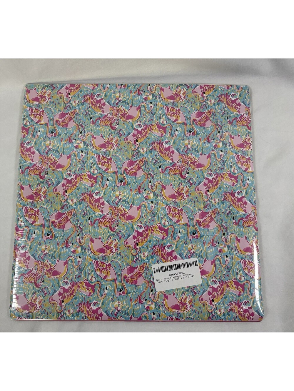 Rose Flamingos PrintedCraft Vinyl 6 Sheets 12" x 12"
